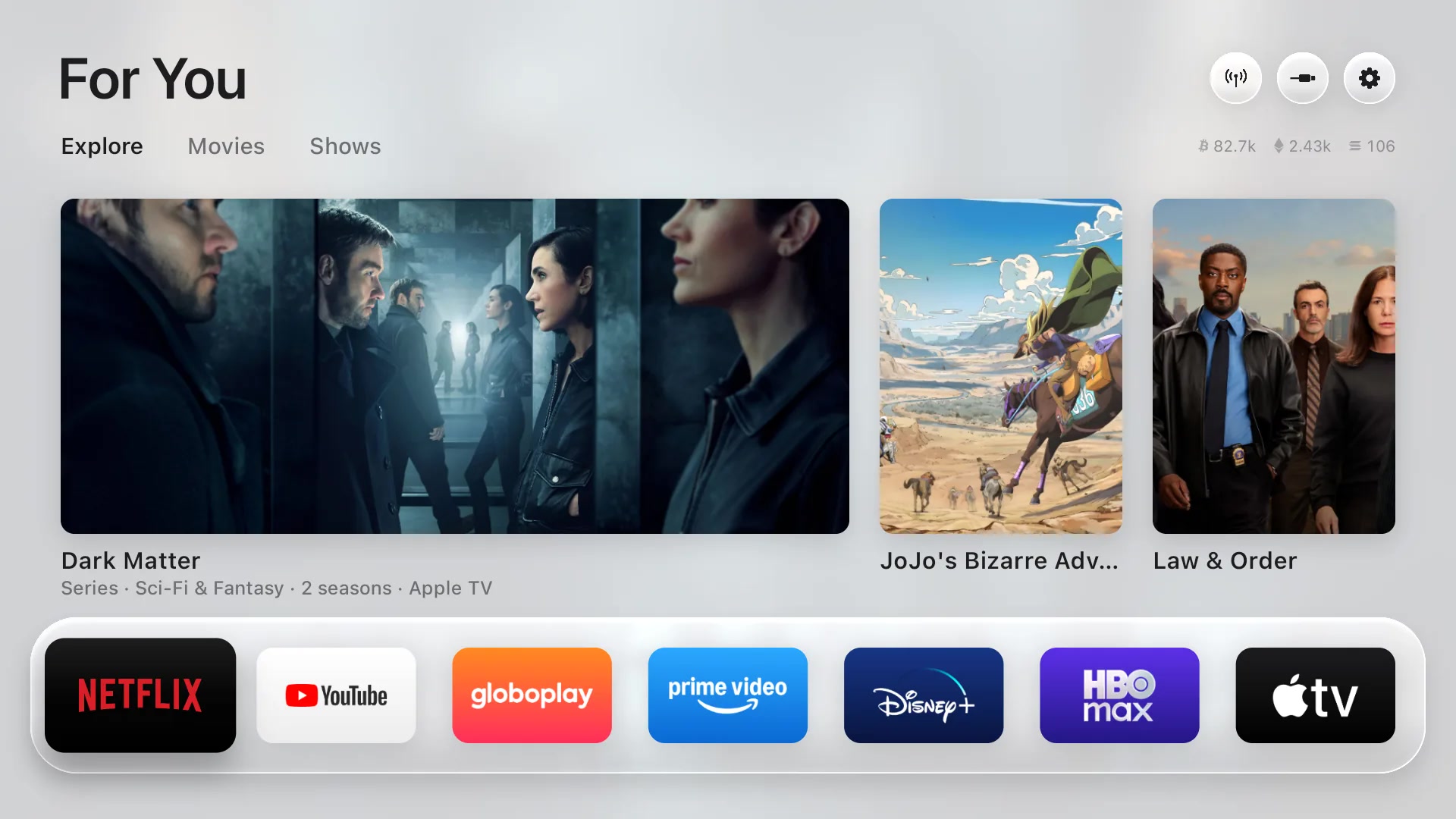 Free My TV 的首页：没有赞助位，只显示自己装的 App